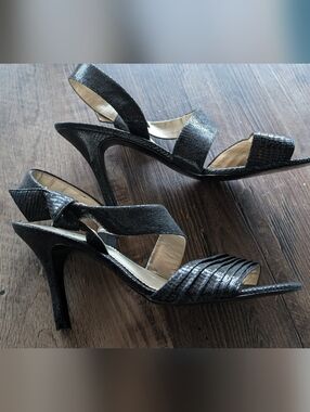 Women's Nina Black Strappy High Heel Sandals